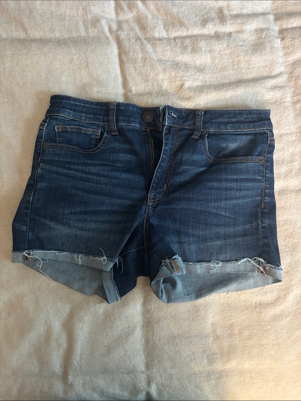 Women's Dark Blue Denim Shorts
